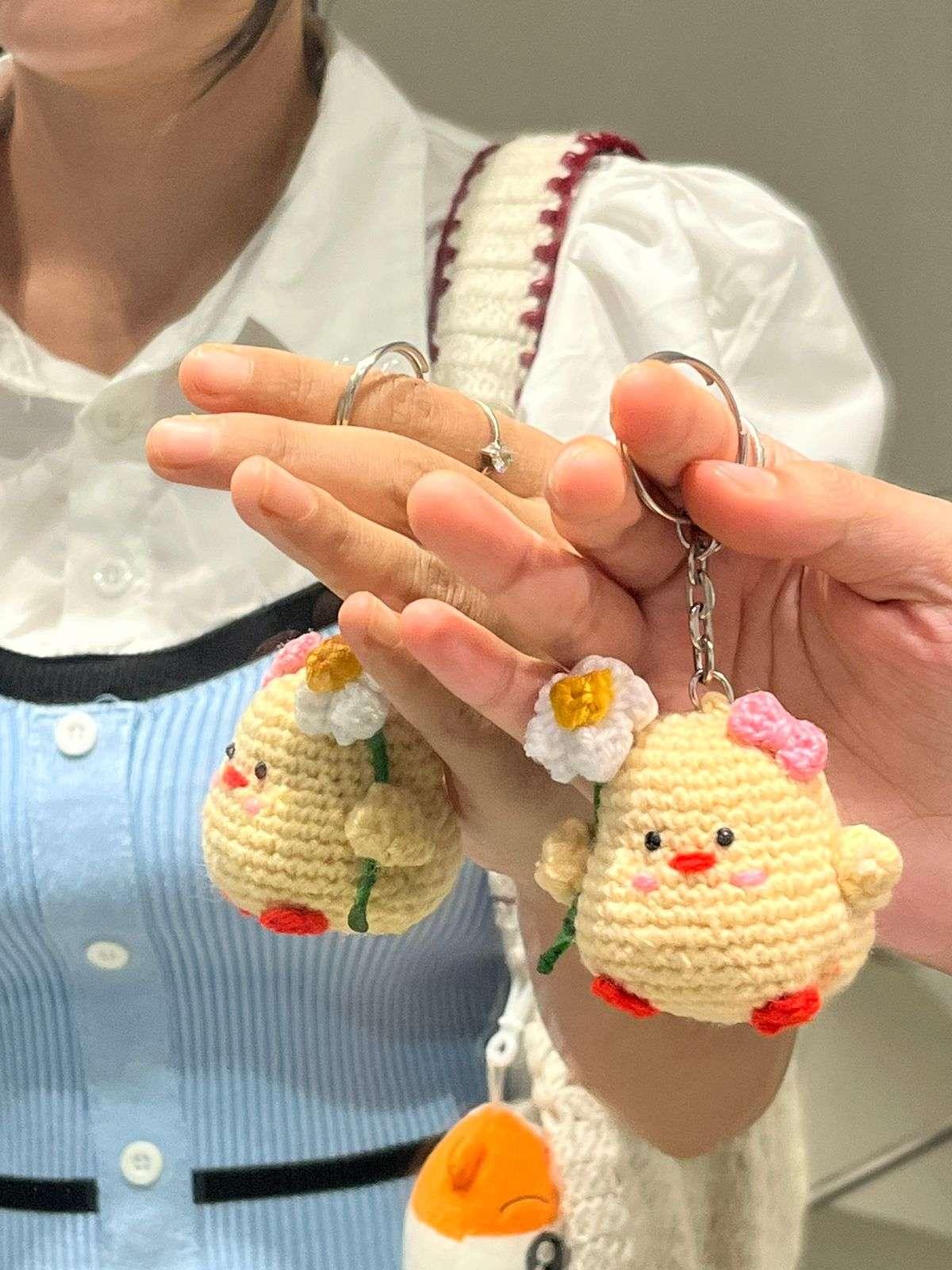 Crochet Chick Keychain - Image 1